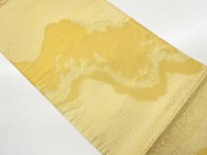 道長取りに抽象模様織出し袋帯